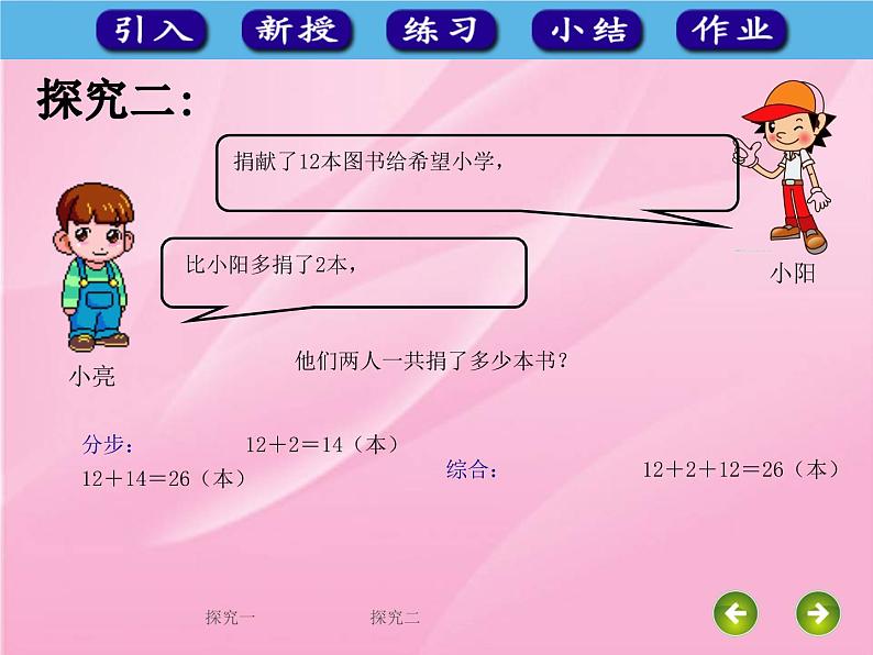 人教版小学数学二年级下册  五.混合运算 3.解决问题   课件第8页