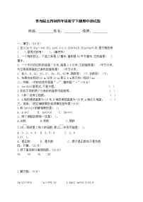 青岛版五四制四年级数学下册期中测试题