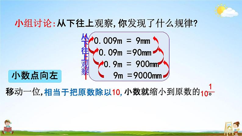 人教版四年级数学下册《4-3-1 小数点移动的变化规律》教学课件PPT优秀公开课第8页