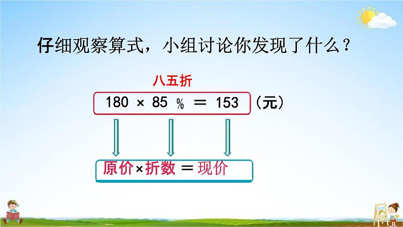 人教版六年级数学下册《2-1 折扣》教学课件PPT优秀公开课第6页