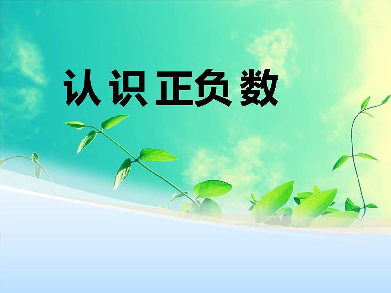 六年级下册数学课件-1.2 认识负数和整数 冀教版第1页