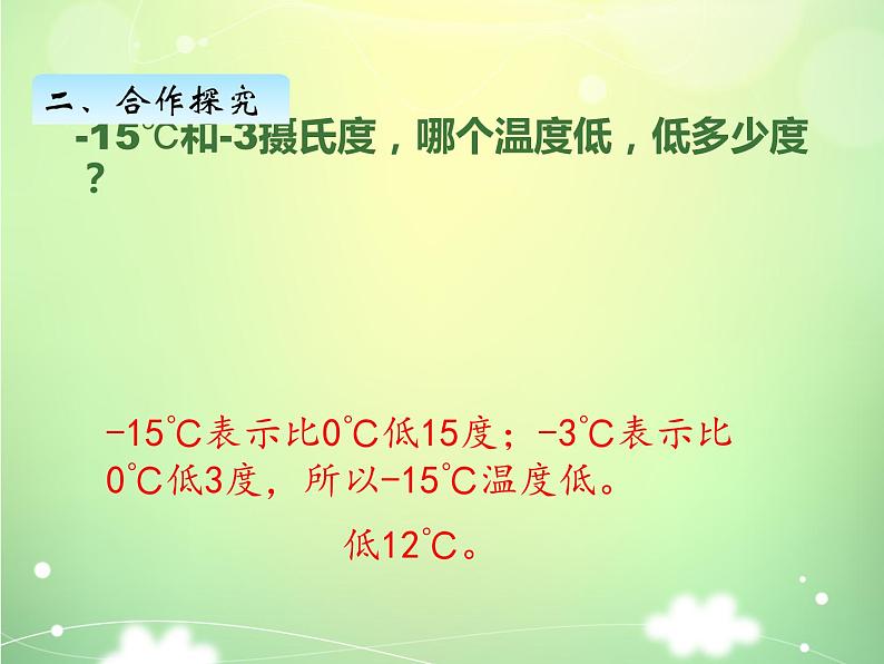 六年级下册数学课件-1.1 天气预报中的负数 冀教版（共21张PPT）06