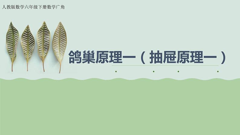 六年级数学下册课件：5 数学广角——鸽巢问题（人教版）（共29张PPT）第2页