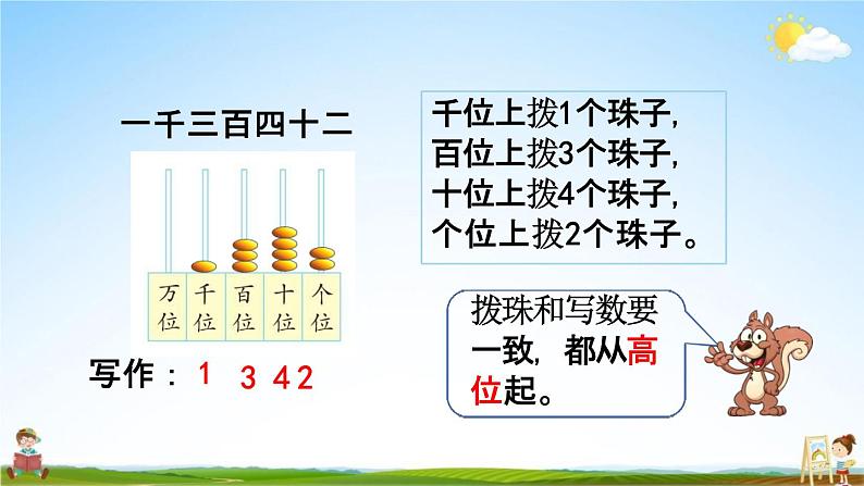 人教版二年级数学下册《7-8 万以内数的写法》教学课件PPT优秀公开课第5页