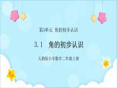 人教版小学数学二年级上册3.1《角的初步认识》课件+教案