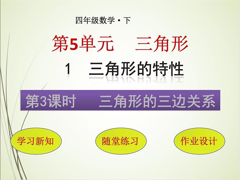 人教版数学四下5.1.3 三角形的三边关系（课件）第1页