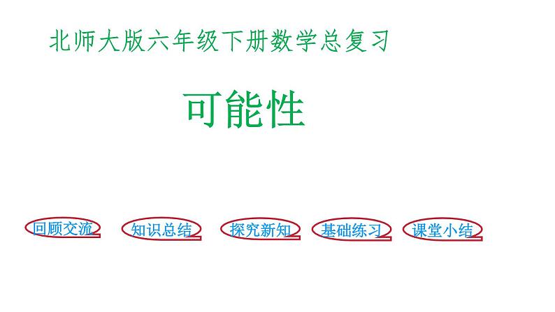 六年级下册数学课件-《可能性》(1) 北师大版(共19张PPT)01