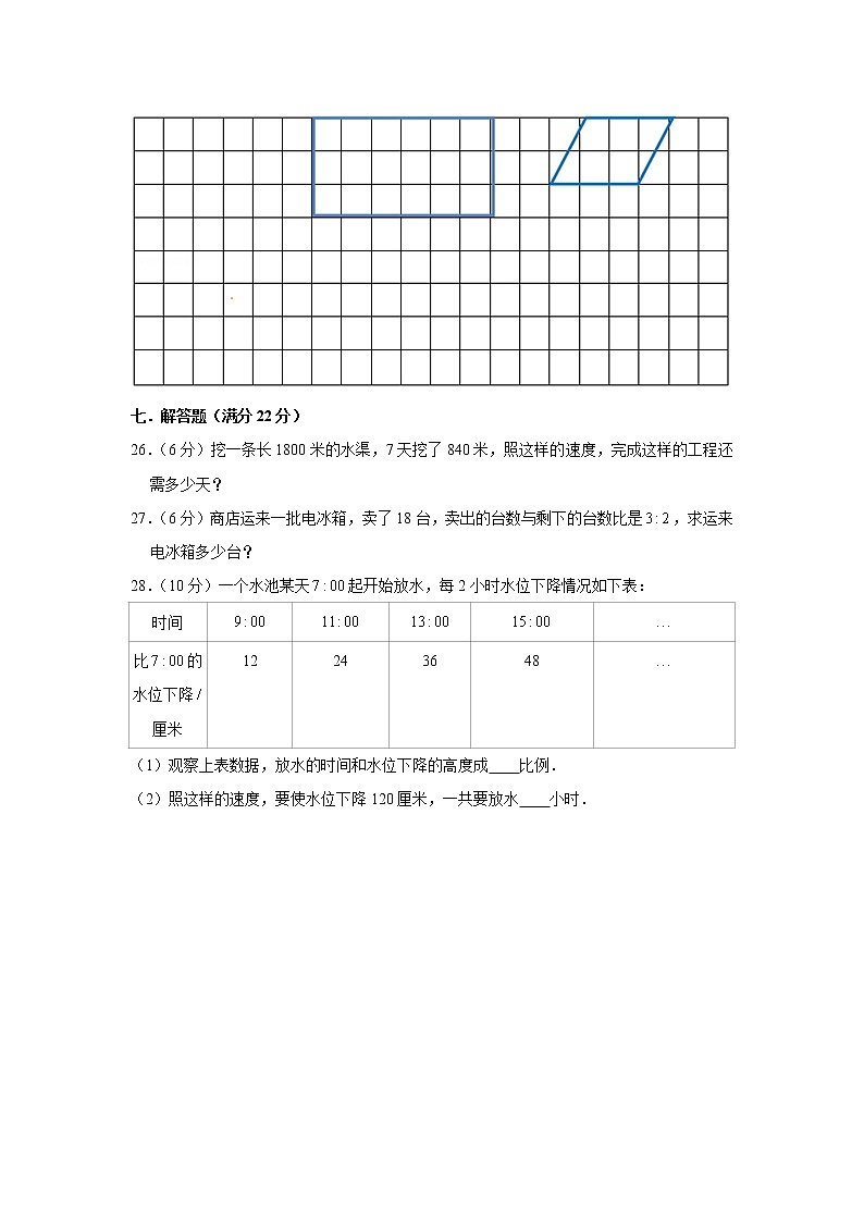 人教版六下第四单元比例单元检测卷03
