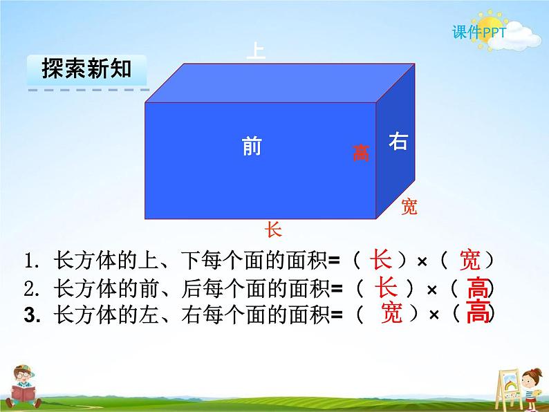 人教版五年级数学下册《3-2 长方体和正方体的表面积》课堂教学课件PPT优秀公开课第8页