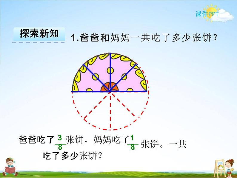 人教版五年级数学下册《6-1 同分母分数加、减法》课堂教学课件PPT优秀公开课第6页