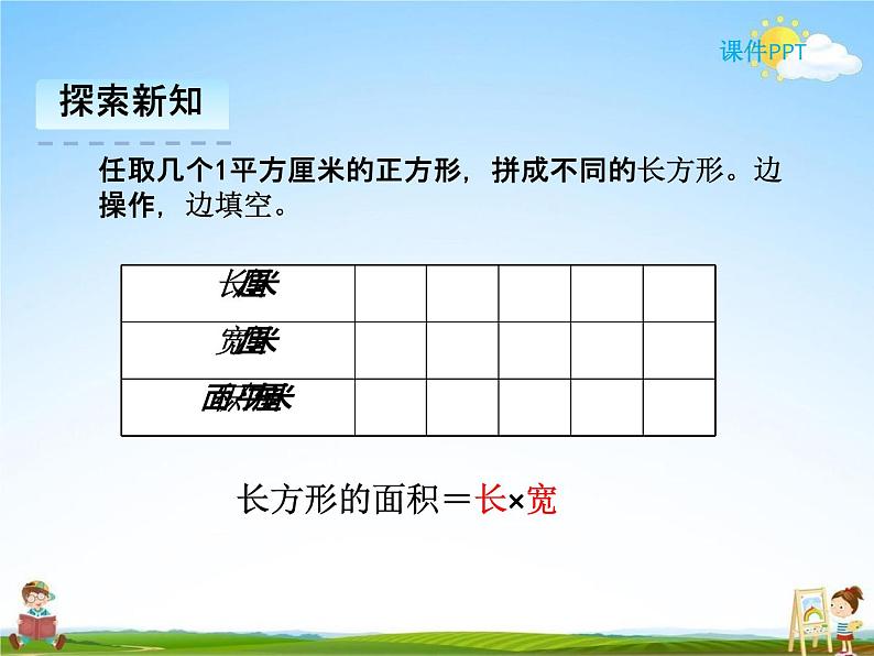 人教版三年级数学下册《5-2 长方形、正方形面积的计算》课堂教学课件PPT优秀公开课第5页