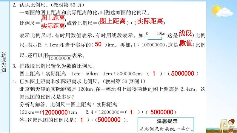 人教版六年级数学下册《4-3-1 比例尺》练习题教学课件PPT优秀公开课第3页