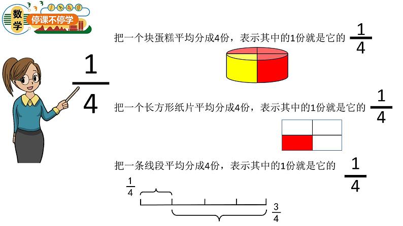 青岛版五四制小学数学-四年级下册-分数的意义-课件03