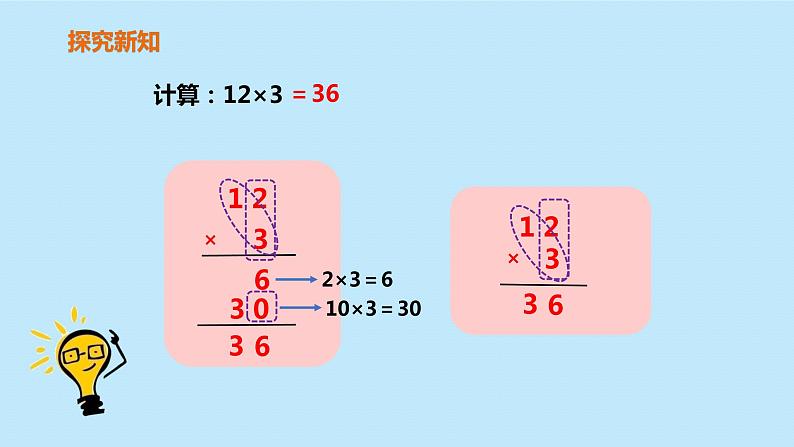 三年级上册数学教学课件  第六单元 第二课时《两、三位数乘一位数（不进位）》人教版   10张第5页