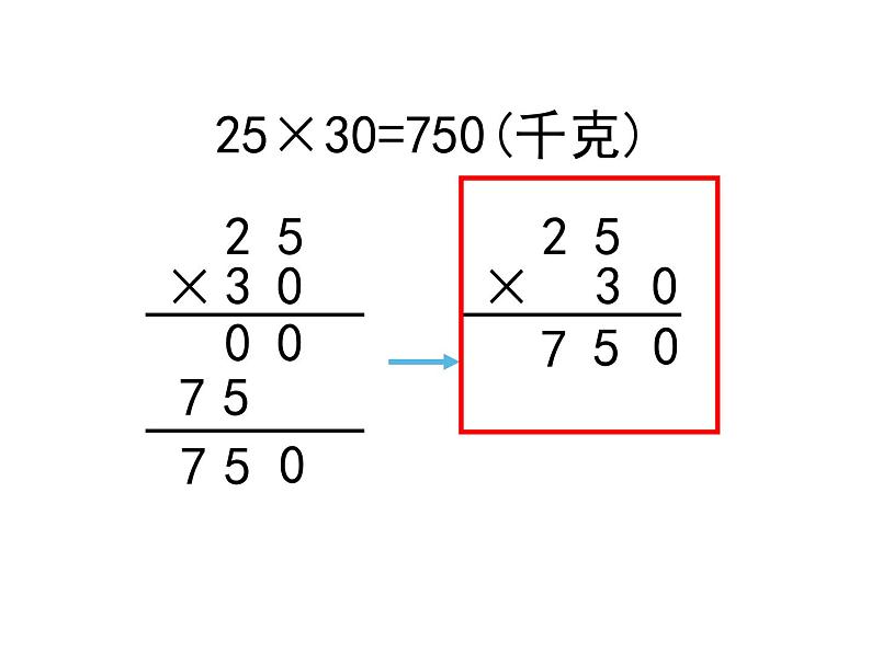 三年级数学下册课件-1.5乘数末尾有0的乘法 - 苏教版（共15张PPT）第7页