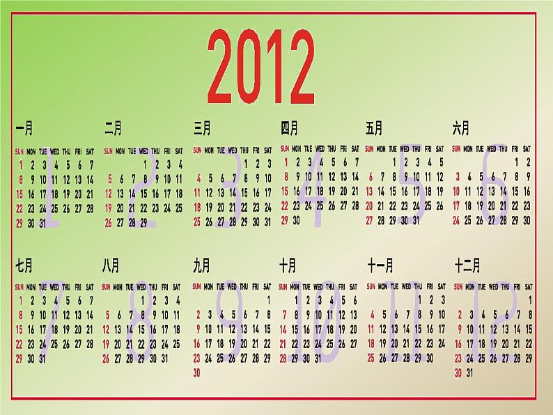 人教版小学数学三年级下册 六.年、月、日  1.年、月、日  课件第5页