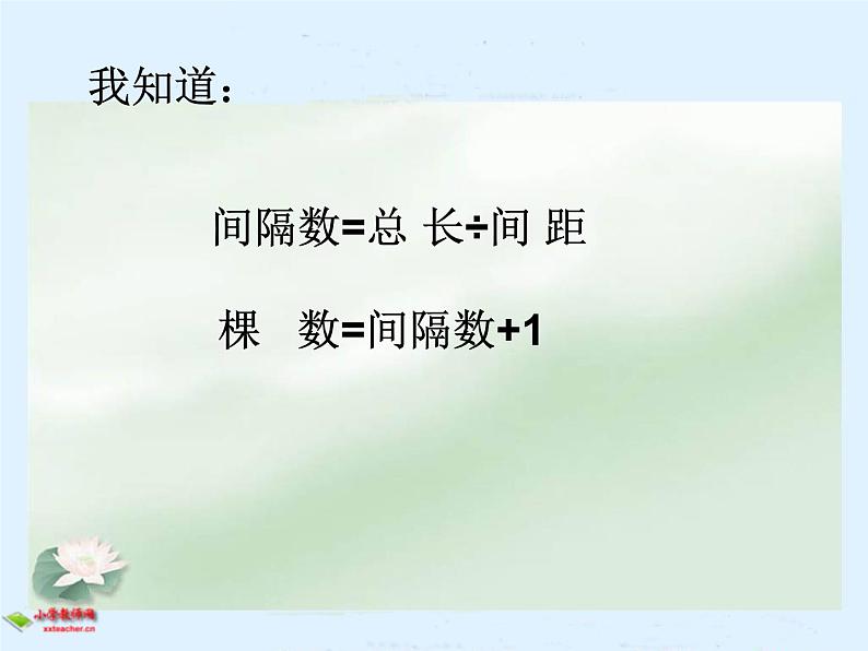 人教版小学五年级数学植树问题课件06