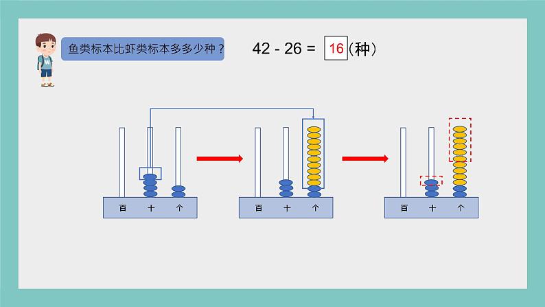 青教版一年级数学下册《100以内的加减法》2 -退位减法课件PPT第5页