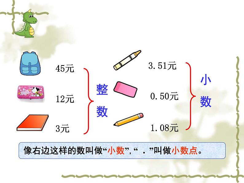 人教版小学数学三年级下册 七.小数的初步认识  1.认识小数  课件第4页