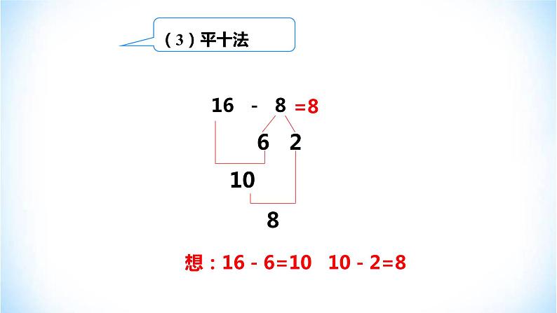 2.2 十几减8、7、6 人教版数学一年级下册（ 课件 ）07