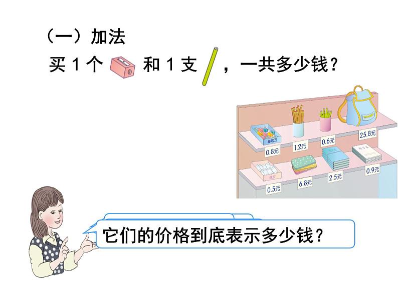 人教版小学数学三年级下册 七.小数的初步认识  2.简单的小数加、减法  课件505