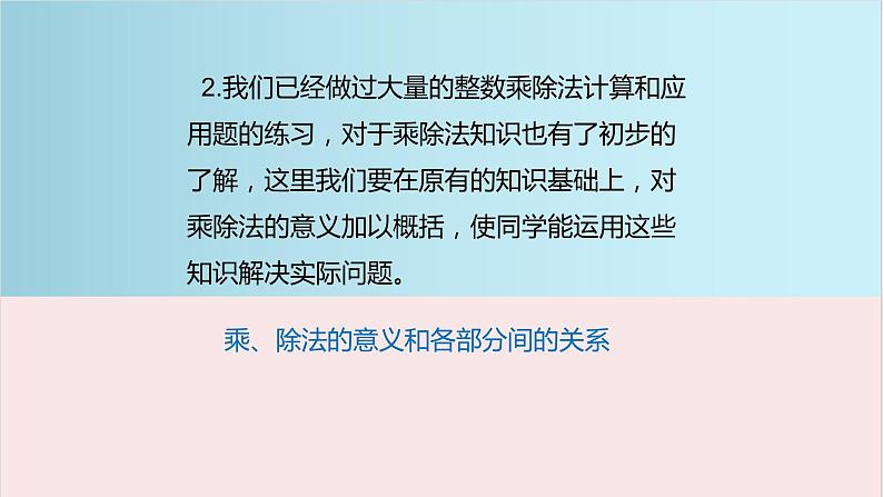 人教版数学四年级下册《四则运算——乘、除法的意义和各部分之间的关系》课件第5页