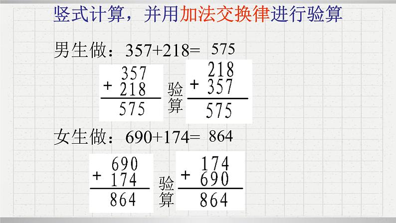 人教版数学四年级下册《运算定律——加法交换律和结合律》课件第3页