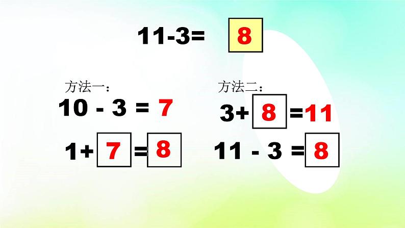 2.3十几减5、4、3、2 人教版数学一年级下册-课件第6页