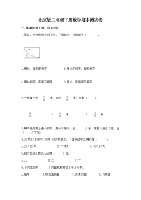 北京版三年级下册数学期末测试卷精品【考试直接用】