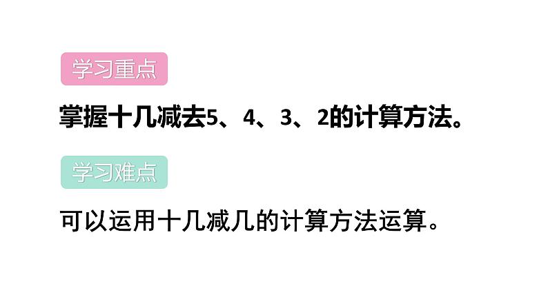 2.3十几减5、4、3、2 人教版数学一年级下册- 课件03