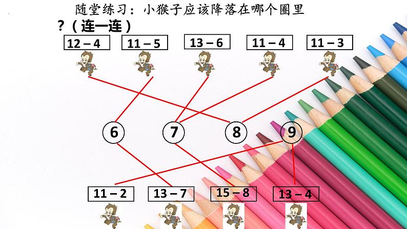 2.3十几减5、4、3、2 人教版数学一年级下册 课件2第8页