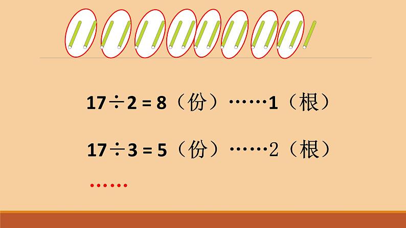 冀教版小学二年级数学 二.有余数的除法  课件第4页