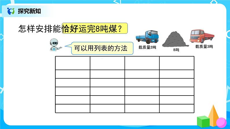 人教版数学三上3.4《用列表法解决问题》课件第5页