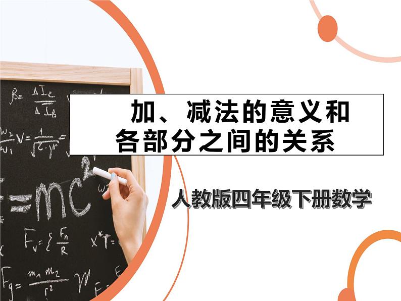 人教版小学数学四年级下册 一、四则运算1.加、减法的意义和各部分间的关系  说课课件第1页