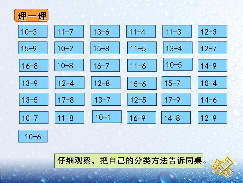 苏教版数学一年级下册 一 20以内的退位减法 复习1（课件）第5页