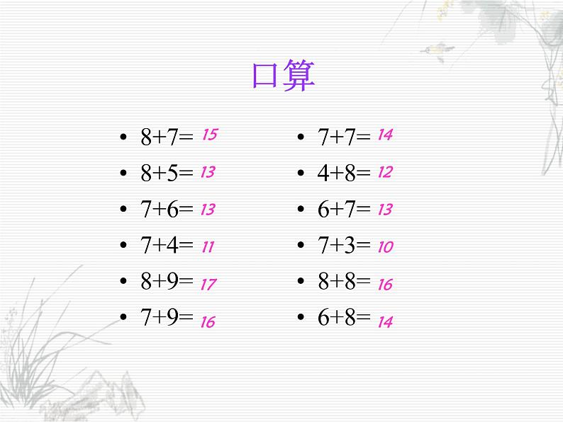 苏教版数学一年级下册 一 20以内的退位减法_（课件）第2页