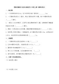 小学数学北师大版六年级上册4 圆的周长课后复习题