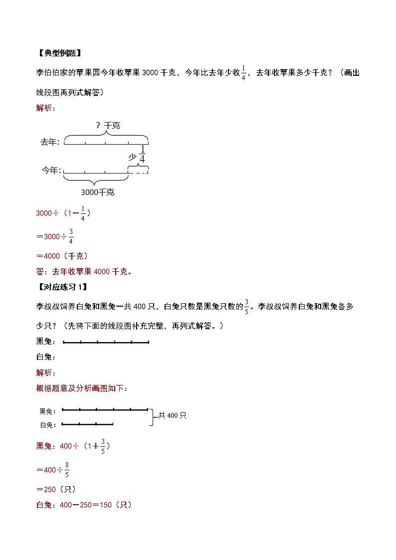 苏教版 六年级数学下册典型例题 第三单元解决问题的策略（解析版）第2页