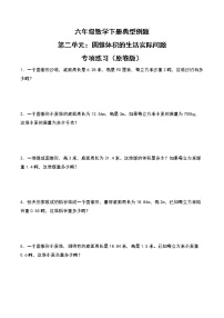 小学数学苏教版六年级下册二 圆柱和圆锥巩固练习