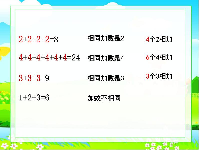 浙教版一年级数学下册 9 4 认识乘法_（课件）第7页