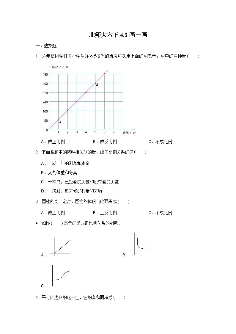 北师大六下4.3画一画练习题01