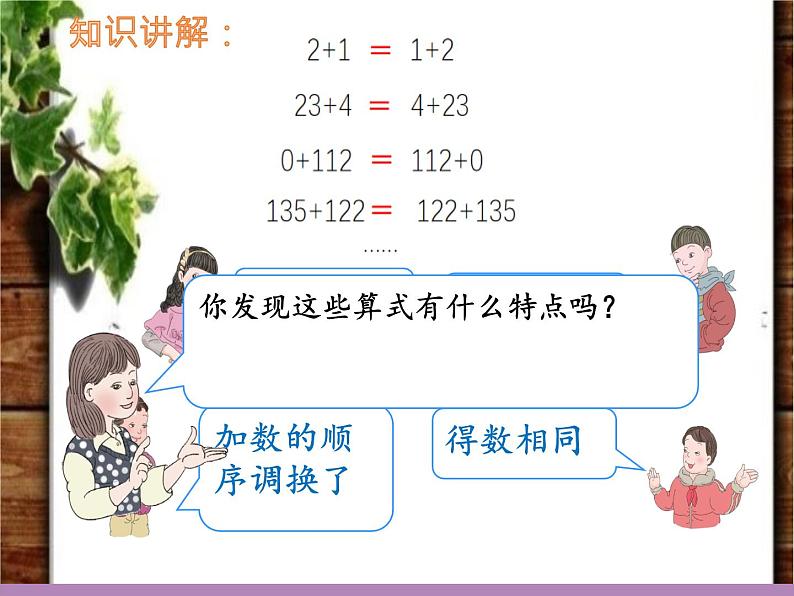 人教版小学数学四年级下册 三.运算定律1.加法运算定律  课件06