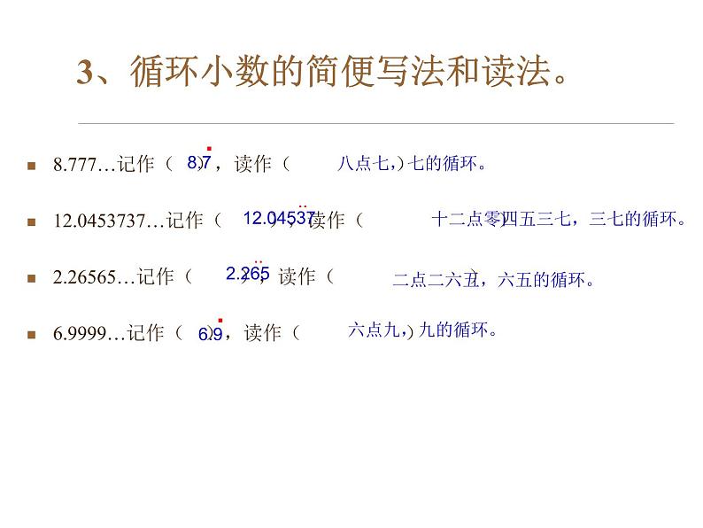 五年级数学上册课件-3.4 循环小数2-人教版（共28张PPT）06