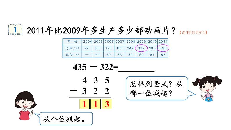 三年级数学下册课件-4 万以内的加法和减法（二）第1课时 三位数减三位数（1）-人教版04