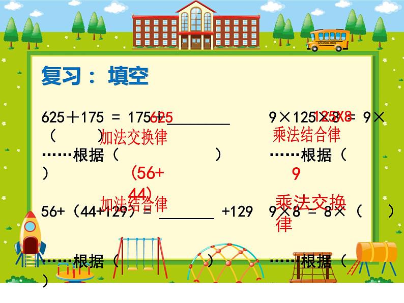 人教版小学数学四年级下册 三.运算定律2.乘法运算定律  课件第2页