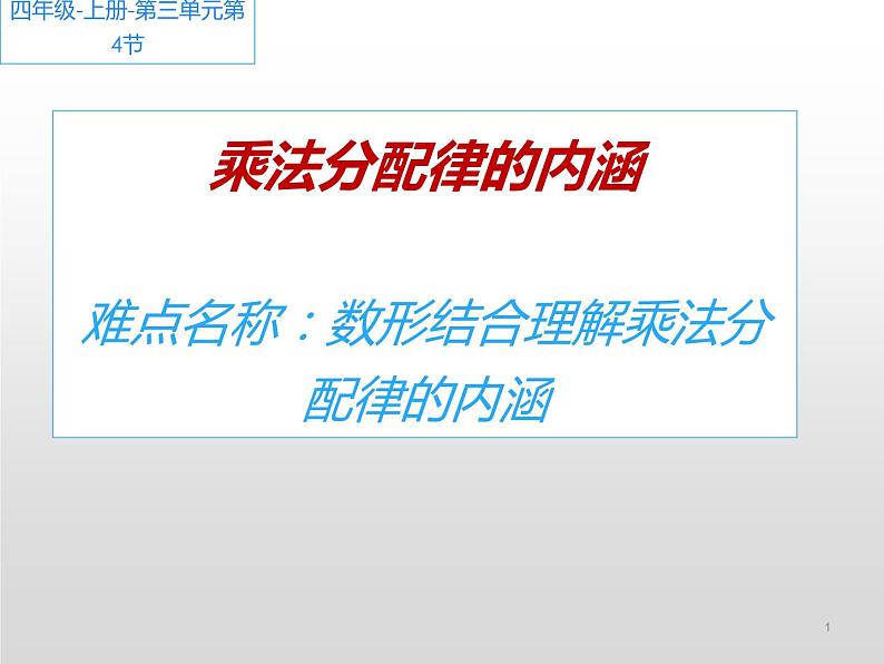 人教版小学数学四年级下册 三.运算定律2.乘法运算定律  课件第1页