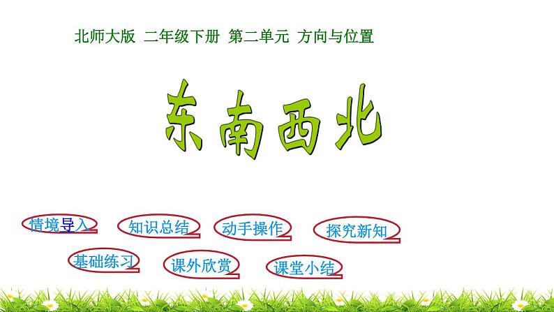 2下数学北师大精品课件第1课时 东南西北第1页