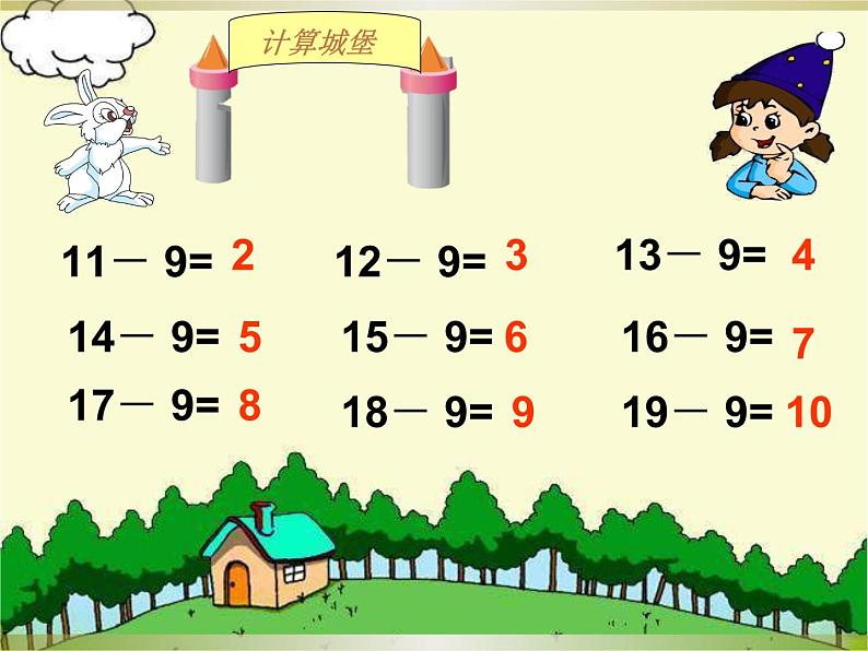 一年级数学下册课件-一 20以内的退位减法练习一（13）-苏教版第4页