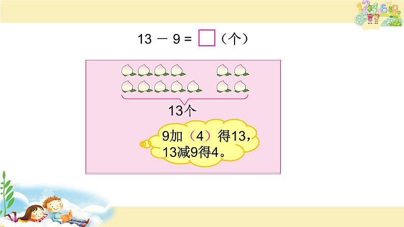 一年级数学下册课件-1.1十几减9（共19张PPT）-苏教版第8页