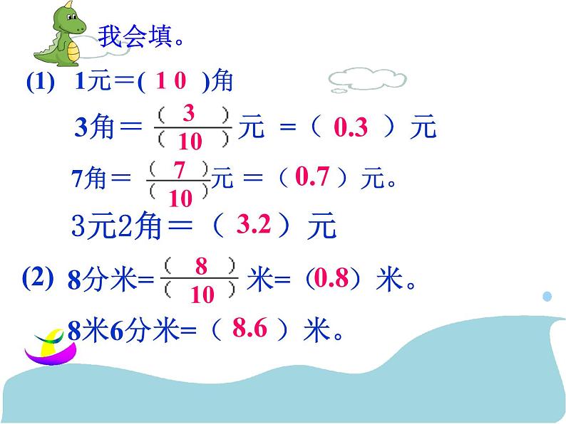 三年级数学下册课件-八 小数的初步认识4-苏教版(共20张ppt)第4页